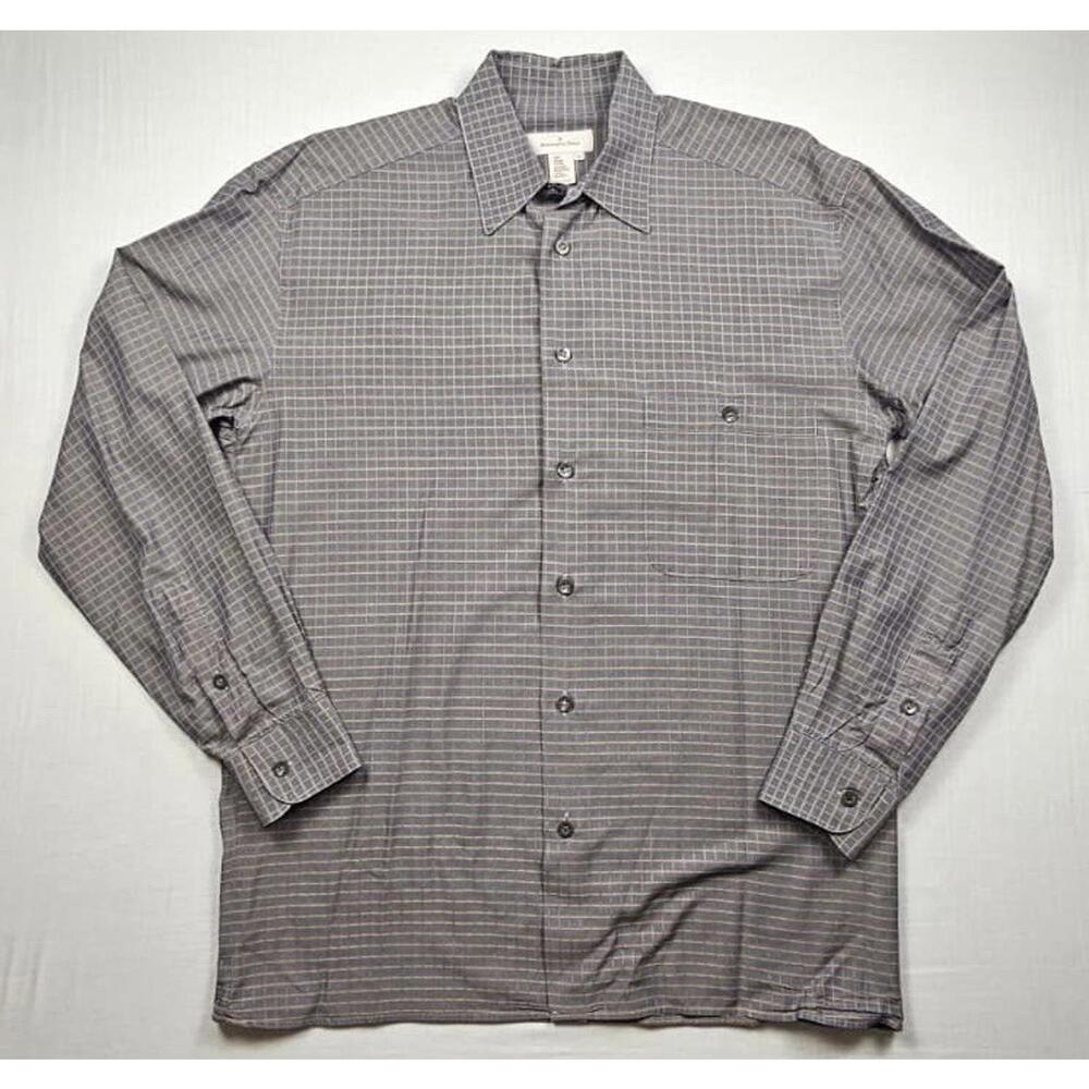 Vintage Ermenegildo Zegna Button Down Shirt‎ Mens Large Brown
